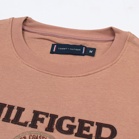 TH  Soft Brown Towel Embroidered Sweatshirt